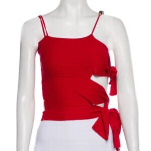 andersson bell red spaghetti strap top size 2